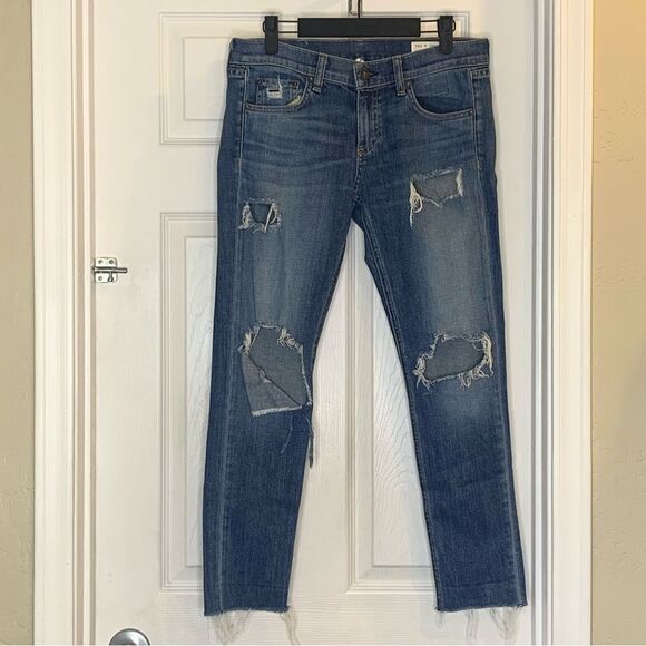 Rag & Bone Dre Capri Size 26 Distressed - Picture 1 of 11